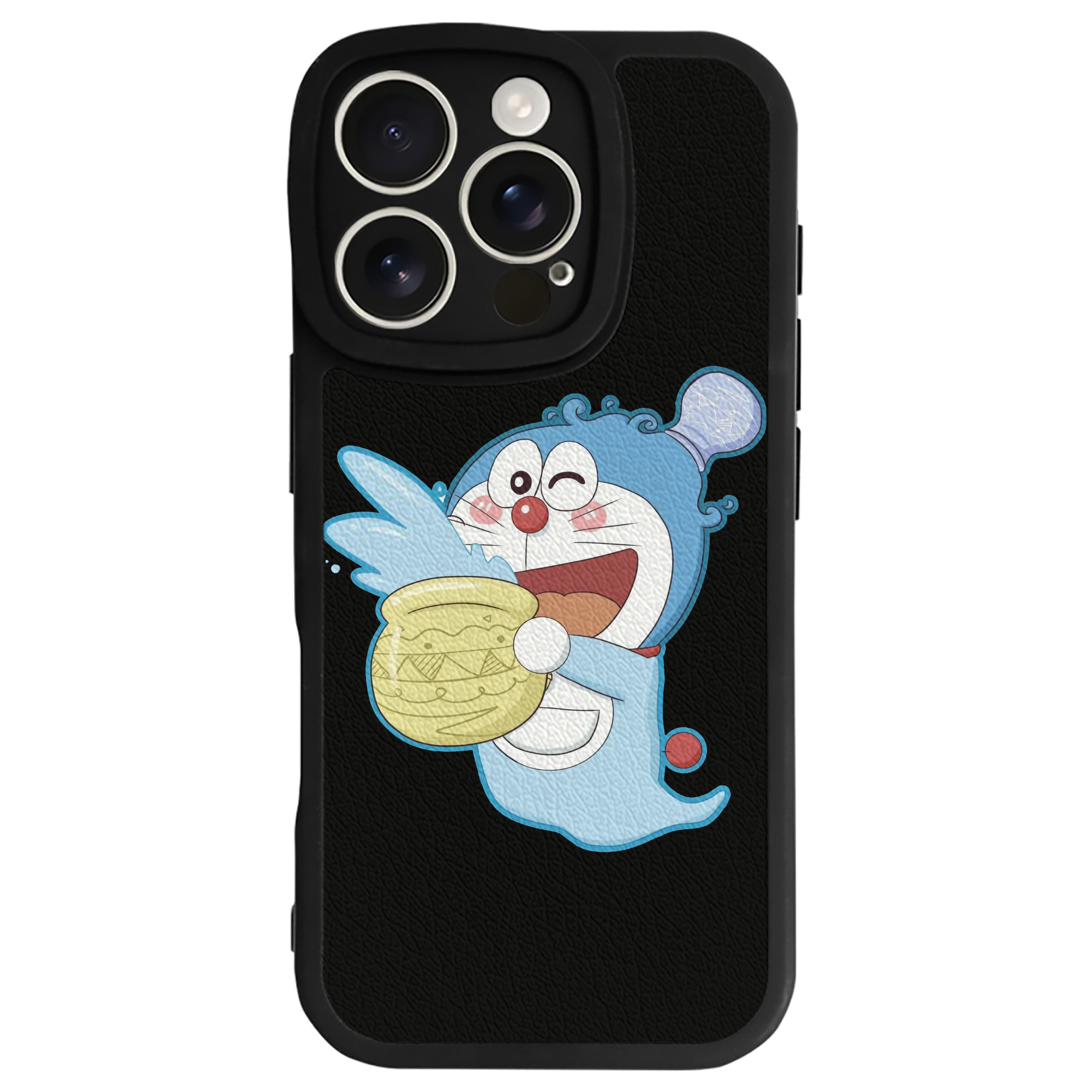 （画像用） ドラえもん Doraemon 【iPhone 16シリーズ対応】シリコンスマホケース（レザー調） 材質：シリコン